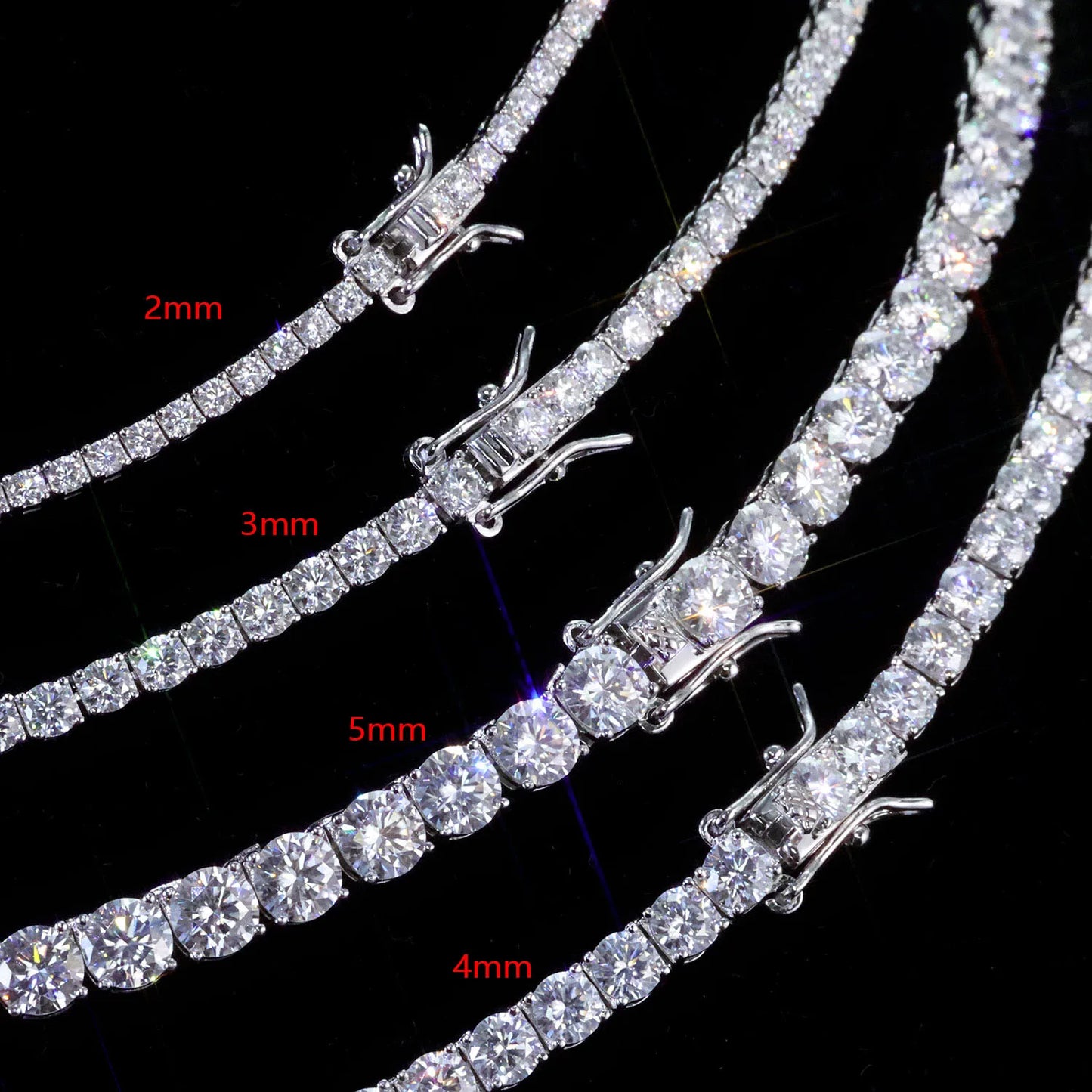 ICEBLING D VVS1 Moissanite Tennis Bracelet Original S925 Sterling Silver Plated 18K Gold with GRA Iced Bracelets for Women Man