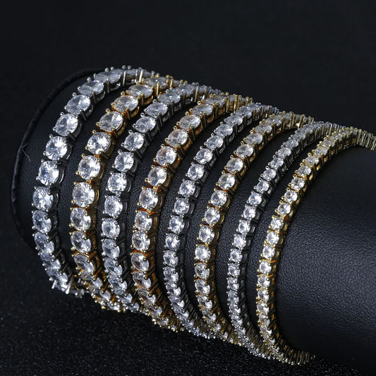 ICEBLING D VVS1 Moissanite Tennis Bracelet Original S925 Sterling Silver Plated 18K Gold with GRA Iced Bracelets for Women Man