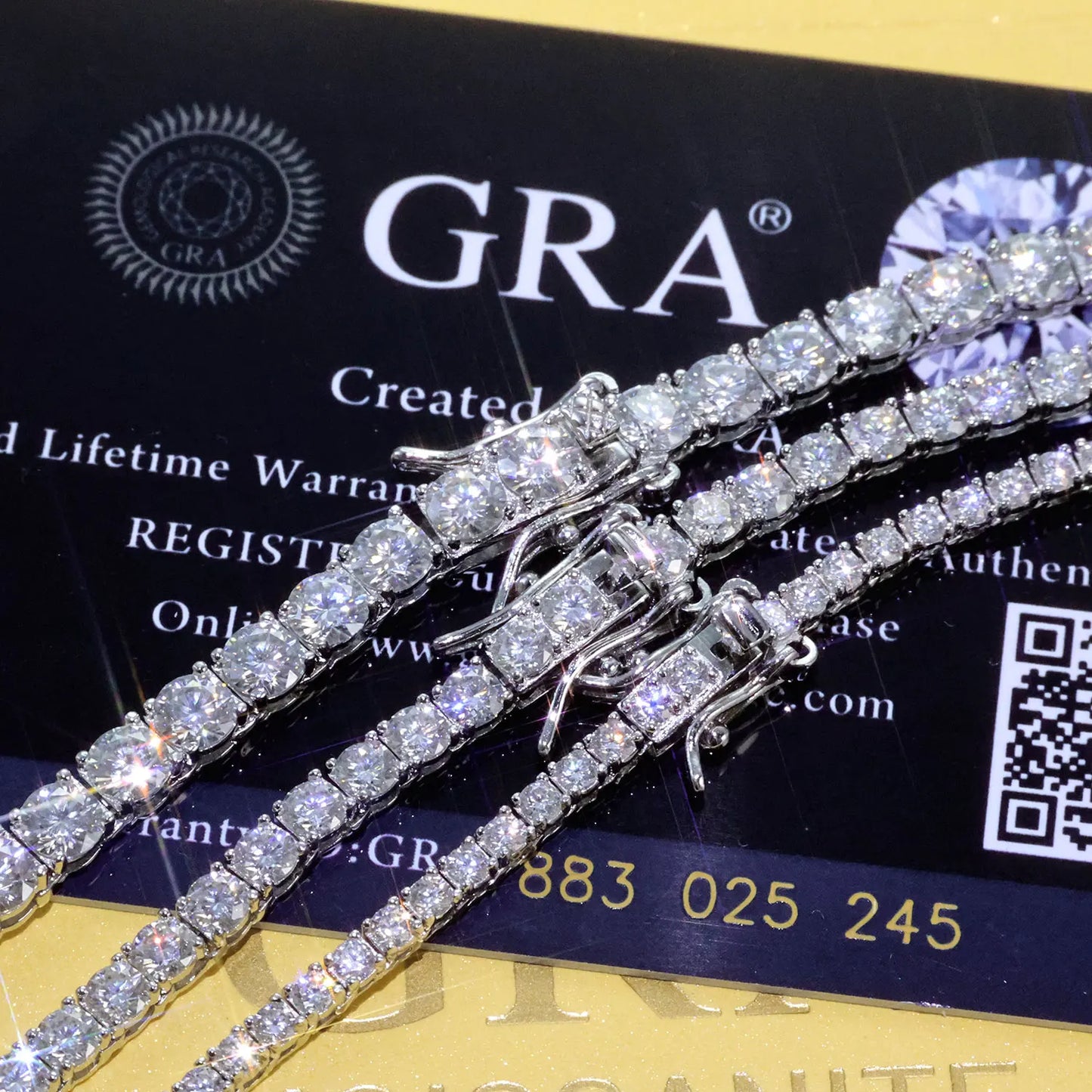 ICEBLING D VVS1 Moissanite Tennis Bracelet Original S925 Sterling Silver Plated 18K Gold with GRA Iced Bracelets for Women Man